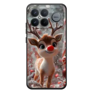 Яскравий чохол для Xiaomi Poco F8 Ultra з Зимові Оленята (Олень з носом)