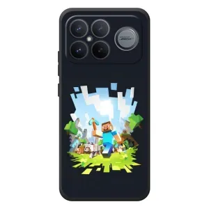 Чехол Майнкрафт на Xiaomi Poco F8 Ultra (AlphaPrint) Minecraft (персонажи Minecraft)
