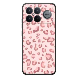 Чохол з розовим принтом для Xiaomi Poco F8 Ultra (Рожевий леопард)