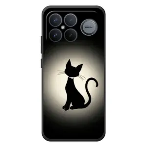 Чехол с принтом для Xiaomi Poco F8 Ultra (AlphaPrint) Модные коты (Силуэт котика)