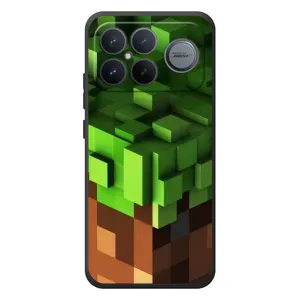 Чехол Майнкрафт на Xiaomi Poco F8 Ultra (AlphaPrint) Minecraft (текстура Майнкрафт)