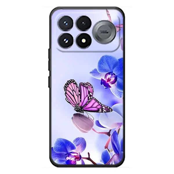 Чохол з принтом «Метелик на квітах» для Xiaomi Poco F9 Pro