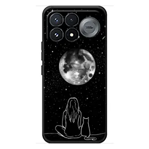 Чохол з принтом «Дівчина з котом» для Xiaomi Poco F9 Pro