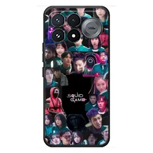 Чохол Гра в кальмара для Xiaomi Poco F9 Pro (Колаж Гра кальмара)