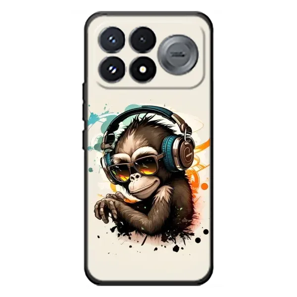 Чохол з принтом «Макака в навушниках» для Xiaomi Poco F9 Pro