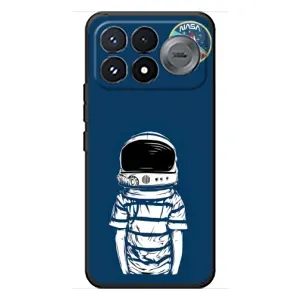 Чехол NASA для Xiaomi Poco F9 Pro (AlphaPrint) (Мальчик в шлеме)