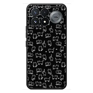 Чехол с принтом для Xiaomi Poco F9 Pro (AlphaPrint) Модные коты (Меленькие котики)