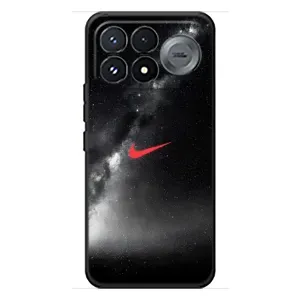Чехол для Xiaomi Poco F9 Pro - с принтом Найк (AlphaPrint) (Найк красный)