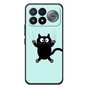 Чехол с принтом для Xiaomi Poco F9 Pro (AlphaPrint) Модные коты (Падающий кот)