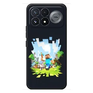 Чохол Майнкрафт на Xiaomi Poco F9 Pro (AlphaPrint) Minecraft (персонажі Minecraft)