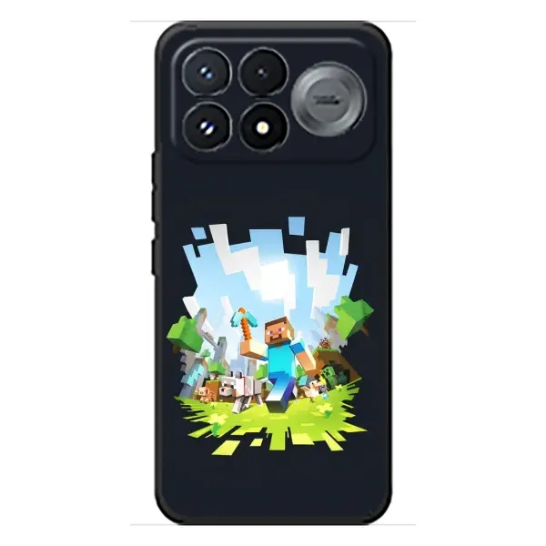 Чехол с принтом «персонажи Minecraft» для Xiaomi Poco F9 Pro