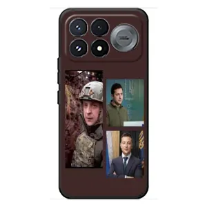 Чехол для Xiaomi Poco F9 Pro (AlphaPrint - с принтом Зеленского) (Президент)