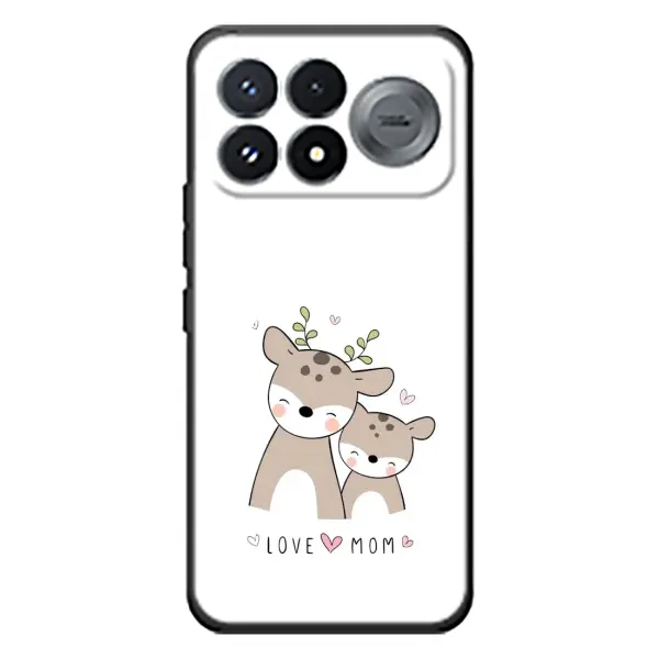 Чохол з принтом «Оленята мама і малюк» для Xiaomi Poco F9 Pro