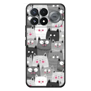 Чехлы с Котиками для Xiaomi Poco F9 Pro (VPrint) (Рисованные котики)