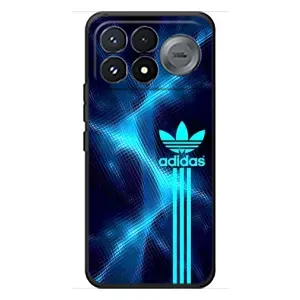 Чехлы Адидас для Xiaomi Poco F9 Pro (AlphaPrint) (Синий Адидас)