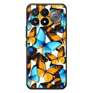 Чехол с принтом для Сяоми Поко Ф9 Про - (Прикольные) (AlphaPrint) (Яркие бабочки)