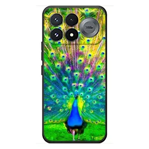Чехол с птицами на Xiaomi Poco F9 Pro (VPrint) (Яркий Павлин)