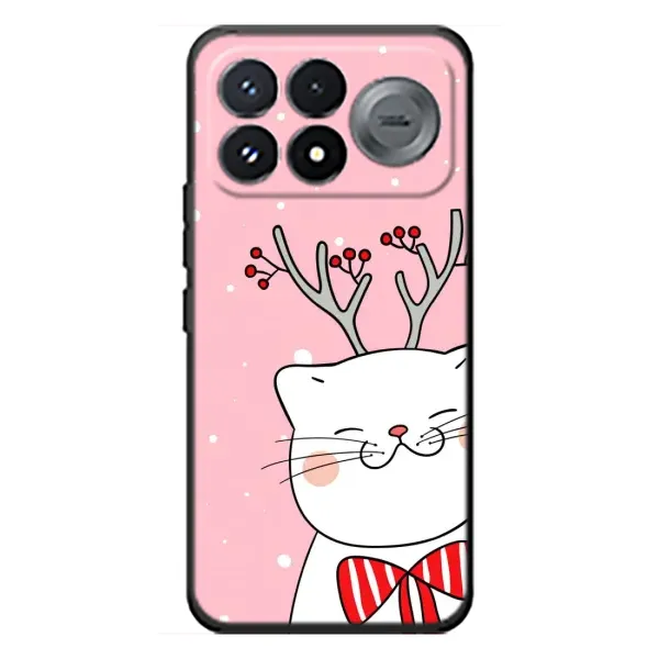 Чохол з принтом «Зимовий кіт» для Xiaomi Poco F9 Pro