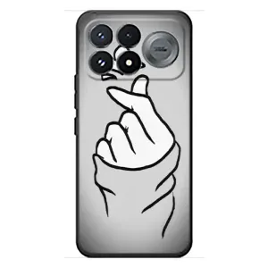 Чехол с принтом для Xiaomi Poco F9 Pro (AlphaPrint - Знак сердечка) (Значок Love)