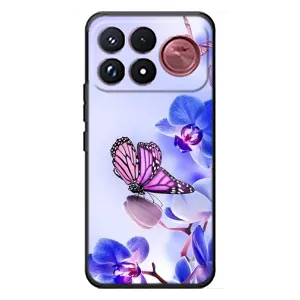 Чехлы с Цветами для Xiaomi Poco F9 Ultra (VPrint) (Бабочка на цветочке)