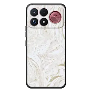 Мраморный чехол на Xiaomi Poco F9 Ultra (VPrint) (Белый мрамор)