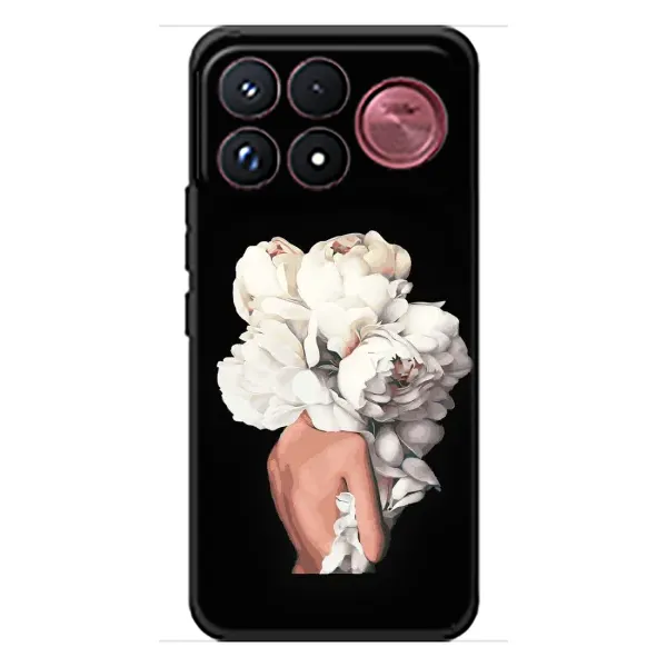 Чохол з принтом «Білі квіти» для Xiaomi Poco F9 Ultra