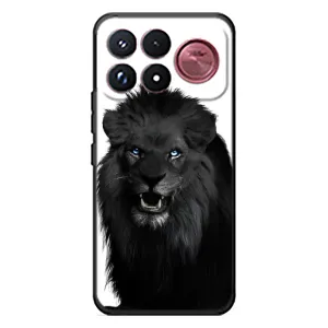 Чехлы с картинками животных Xiaomi Poco F9 Ultra (Черный ЛЕВ)