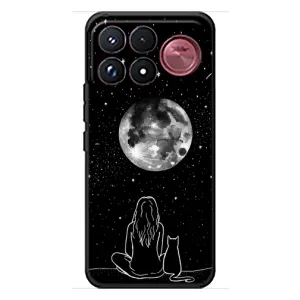 Чохол з малюнком кіт на Xiaomi Poco F9 Ultra (Дівчина з котом)