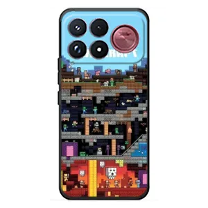 Чехол Майнкрафт на Xiaomi Poco F9 Ultra (AlphaPrint) Minecraft (фон Minecraft)