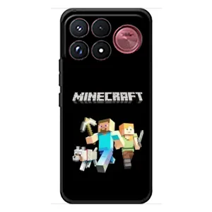 Чехол Майнкрафт на Xiaomi Poco F9 Ultra (AlphaPrint) Minecraft (герои Minecraft)