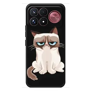 Чехол с принтом для Xiaomi Poco F9 Ultra (AlphaPrint) Модные коты (Грустный кот)