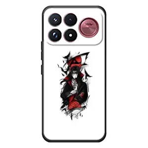 Чехлы на тему: Итачи Учиха для Xiaomi Poco F9 Ultra (AlphaPrint) (Итачи с атрибутами)