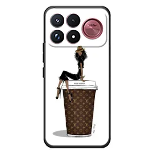 Чехлы Луи Витон для Xiaomi Poco F9 Ultra (AlphaPrint - LOUIS VUITTON) (кофе LOUIS VUITTON)