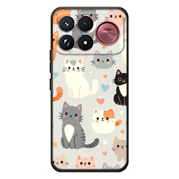 Чохол з принтом «Колаж котів» для Xiaomi Poco F9 Ultra