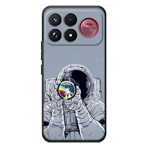 Чохол з принтом «Космонавт фото» для Xiaomi Poco F9 Ultra