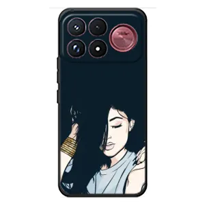 Чехол с печатью для Xiaomi Poco F9 Ultra - (Мода) (AlphaPrint) (Красивая девочка)