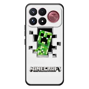 Чехол Майнкрафт на Xiaomi Poco F9 Ultra (AlphaPrint) Minecraft (крипер Майнкрафт)