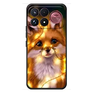 Чехлы с картинкой Лисички для Xiaomi Poco F9 Ultra (VPrint) (Лисичка в гирляндах)