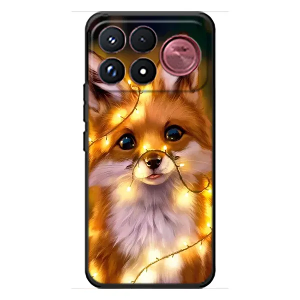 Чехол с принтом «Лисичка в гирляндах» для Xiaomi Poco F9 Ultra