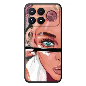 Чехол с печатью для Xiaomi Poco F9 Ultra - (Мода) (AlphaPrint) (Макияж)