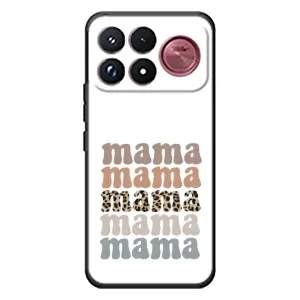 Чехлы для мамы на Xiaomi Poco F9 Ultra (Текстовый коллаж мама)