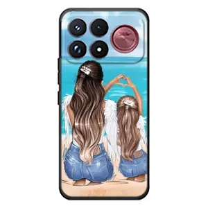 Чехол с печатью для Xiaomi Poco F9 Ultra - (Мама с ребенком) (AlphaPrint) (Мама с доченькой)