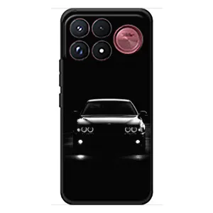 Чехол для Сяоми Поко Ф9 Ультра - с принтом БМВ (AlphaPrint) (Машина BMW)