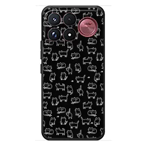 Чехол с принтом для Xiaomi Poco F9 Ultra (AlphaPrint) Модные коты (Меленькие котики)