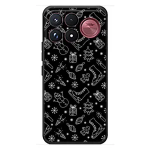 Чехол с принтом «Новогодний фон» для Xiaomi Poco F9 Ultra
