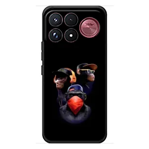 Чехол с Обезьянами Xiaomi Poco F9 Ultra - (AlphaPrint)