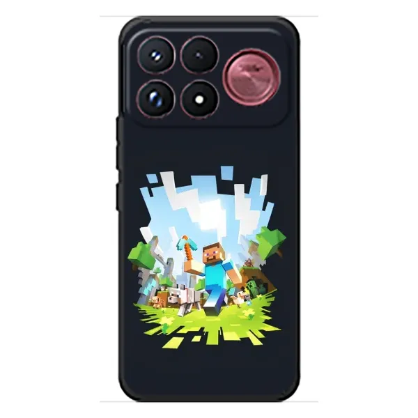 Чехол с принтом «персонажи Minecraft» для Xiaomi Poco F9 Ultra