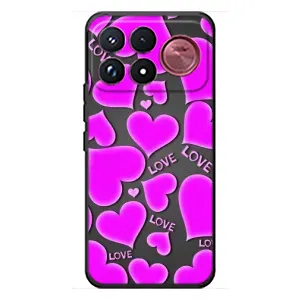 Чехлы для любимой на Сяоми Поко Ф9 Ультра (VPrint) (Pink hearts)