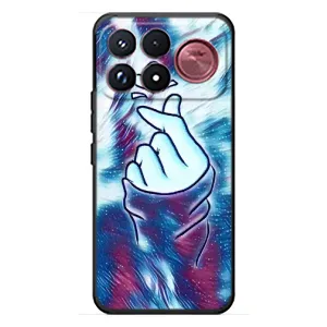 Чехол с принтом для Xiaomi Poco F9 Ultra (AlphaPrint - Знак сердечка) (Радужное сердце)