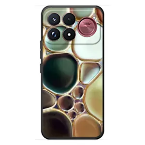 Мраморный чехол на Xiaomi Poco F9 Ultra (VPrint) (Радужный Мрамор)
